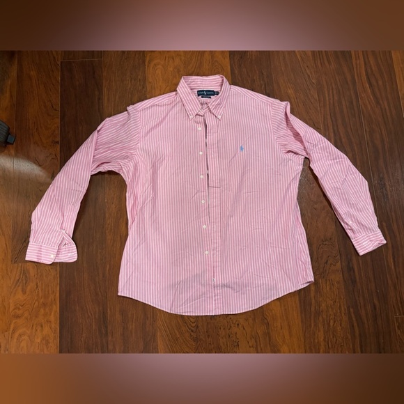 Ralph Lauren Other - Ralph Lauren Pink Striped Button Down Shirt XL